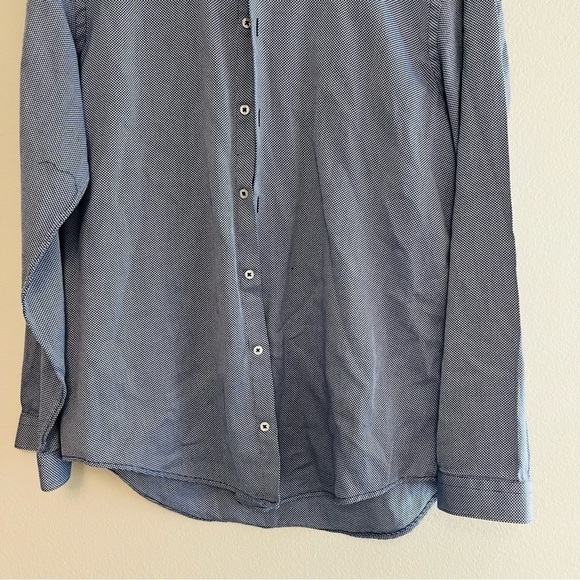 Zara Men's Blue Button Up Slim Fit Dress Shirt Size XL - Picture 4 of 6